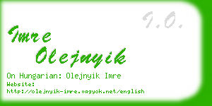 imre olejnyik business card